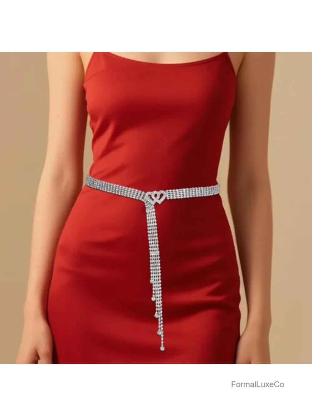 Crystal Chain Belt for Dress Rhinestone Belt for Women